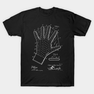Swimming Glove Vintage Patent Hand Drawing T-Shirt